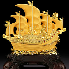 Load image into Gallery viewer, Chinese Feng Shui Good Fortune Wealth Dragon Boat Statue Home/Office Decor Sculpture Craft Living Room TV Cabinet Fortune Ornament Housewarming Gift