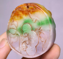 Load image into Gallery viewer, 10% OFF- Certified Natural MultiColor Jadeite Emerald Jade Handcarved GoldFish Pendant《Grade A》NO.C888