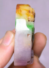 Load image into Gallery viewer, 10% OFF- Certified Natural MultiColor Jadeite Emerald Jade Handcarved GoldFish Pendant《Grade A》NO.C888