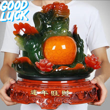 Load image into Gallery viewer, Chinese Feng Shui Good Fortune Wealth Dragon/Pixui/Lion/Brave Troop Statue Home/Office Decor Sculpture Craft Living Room TV Cabinet Fortune Ornament Housewarming Gift
