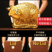 Load image into Gallery viewer, Chinese Feng Shui Good Fortune Wealth Gold Money Piggy Bank Statue Home/Office Decor Sculpture Craft Living Room TV Cabinet Fortune Ornament Housewarming Gift