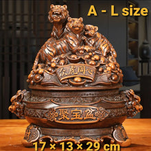 Load image into Gallery viewer, Chinese Feng Shui Good Fortune Wealth Gold Money 3 Tigers Statue Home/Office Decor Sculpture Craft Living Room TV Cabinet Fortune Ornament Housewarming Gift