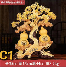 Load image into Gallery viewer, Chinese Feng Shui Good Fortune Wealth Lucky Gold Money Tree Toads Statue Home/Office Decor Sculpture Craft Living Room TV Cabinet Fortune Ornament Housewarming Gift
