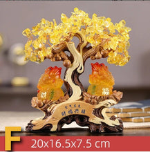 Load image into Gallery viewer, Chinese Feng Shui Good Fortune Wealth Lucky Gold Money Tree Toads Statue Home/Office Decor Sculpture Craft Living Room TV Cabinet Fortune Ornament Housewarming Gift