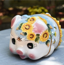 Load image into Gallery viewer, Chinese Feng Shui Good Fortune Wealth Lucky Gold Money Piggy Bank Statue Home/Office Decor Sculpture Craft Living Room TV Cabinet Fortune Ornament Housewarming Gift