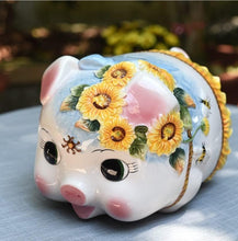 Load image into Gallery viewer, Chinese Feng Shui Good Fortune Wealth Lucky Gold Money Piggy Bank Statue Home/Office Decor Sculpture Craft Living Room TV Cabinet Fortune Ornament Housewarming Gift