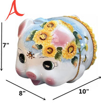 Load image into Gallery viewer, Chinese Feng Shui Good Fortune Wealth Lucky Gold Money Piggy Bank Statue Home/Office Decor Sculpture Craft Living Room TV Cabinet Fortune Ornament Housewarming Gift