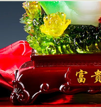 Load image into Gallery viewer, Chinese Feng Shui Lucky Cabbage Gold Fish Statue Wealth Home/Office Decor Sculpture Craft Living Room TV Cabinet Fortune Ornament Housewarming Gift