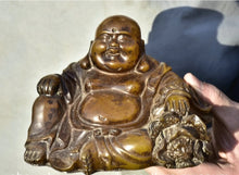 Load image into Gallery viewer, Chinese Feng Shui Good Fortune Wealth Lucky Gold Money Toad Statue Home/Office Decor Sculpture Craft Living Room TV Cabinet Fortune Ornament Housewarming Gift