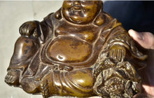 Load image into Gallery viewer, Chinese Feng Shui Good Fortune Wealth Lucky Gold Money Toad Statue Home/Office Decor Sculpture Craft Living Room TV Cabinet Fortune Ornament Housewarming Gift