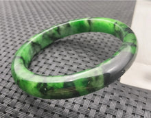 Load image into Gallery viewer, 10% OF- 57/58/59mm Certified Natural 3 Color Jadeite Emerald A*Jade HandCarved Lucky Bracelet Bangle GX641