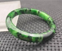 Load image into Gallery viewer, 10% OF- 57/58/59mm Certified Natural 3 Color Jadeite Emerald A*Jade HandCarved Lucky Bracelet Bangle GX641