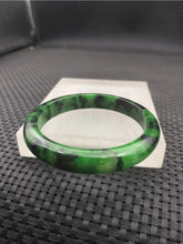 Load image into Gallery viewer, 10% OF- 57/58/59mm Certified Natural 3 Color Jadeite Emerald A*Jade HandCarved Lucky Bracelet Bangle GX641