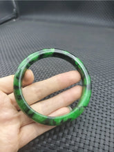 Load image into Gallery viewer, 10% OF- 57/58/59mm Certified Natural 3 Color Jadeite Emerald A*Jade HandCarved Lucky Bracelet Bangle GX641
