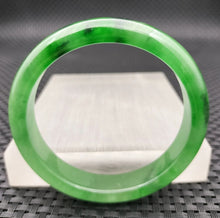 Load image into Gallery viewer, 10% OF- 57/58/59mm Certified Natural 3 Color Jadeite Emerald A*Jade HandCarved Lucky Bracelet Bangle GX641