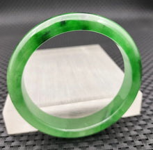 Load image into Gallery viewer, 10% OF- 57/58/59mm Certified Natural 3 Color Jadeite Emerald A*Jade HandCarved Lucky Bracelet Bangle GX641