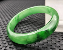Load image into Gallery viewer, 10% OF- 57/58/59mm Certified Natural 3 Color Jadeite Emerald A*Jade HandCarved Lucky Bracelet Bangle GX641