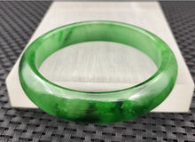Load image into Gallery viewer, 10% OF- 57/58/59mm Certified Natural 3 Color Jadeite Emerald A*Jade HandCarved Lucky Bracelet Bangle GX641