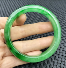 Load image into Gallery viewer, 10% OF- 57/58/59mm Certified Natural 3 Color Jadeite Emerald A*Jade HandCarved Lucky Bracelet Bangle GX641