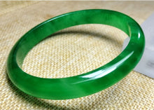 Load image into Gallery viewer, 10% OF- 57/58/59mm Certified Natural 3 Color Jadeite Emerald A*Jade HandCarved Lucky Bracelet Bangle GX641