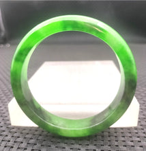 Load image into Gallery viewer, 10% OF- 57/58/59mm Certified Natural 3 Color Jadeite Emerald A*Jade HandCarved Lucky Bracelet Bangle GX641