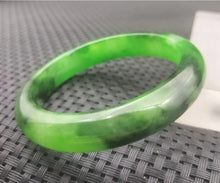 Load image into Gallery viewer, 10% OF- 57/58/59mm Certified Natural 3 Color Jadeite Emerald A*Jade HandCarved Lucky Bracelet Bangle GX641