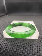 Load image into Gallery viewer, 10% OF- 57/58/59mm Certified Natural 3 Color Jadeite Emerald A*Jade HandCarved Lucky Bracelet Bangle GX641