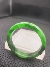 Load image into Gallery viewer, 10% OF- 57/58/59mm Certified Natural 3 Color Jadeite Emerald A*Jade HandCarved Lucky Bracelet Bangle GX641