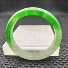 Load image into Gallery viewer, 10% OF- 57/58/59mm Certified Natural 3 Color Jadeite Emerald A*Jade HandCarved Lucky Bracelet Bangle GX641