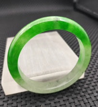 Load image into Gallery viewer, 10% OF- 57/58/59mm Certified Natural 3 Color Jadeite Emerald A*Jade HandCarved Lucky Bracelet Bangle GX641