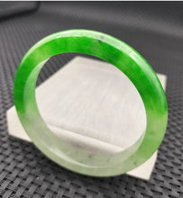 Load image into Gallery viewer, 10% OF- 57/58/59mm Certified Natural 3 Color Jadeite Emerald A*Jade HandCarved Lucky Bracelet Bangle GX641