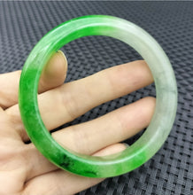 Load image into Gallery viewer, 10% OF- 57/58/59mm Certified Natural 3 Color Jadeite Emerald A*Jade HandCarved Lucky Bracelet Bangle GX641