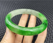 Load image into Gallery viewer, 10% OF- 57/58/59mm Certified Natural 3 Color Jadeite Emerald A*Jade HandCarved Lucky Bracelet Bangle GX641