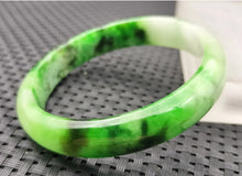 Load image into Gallery viewer, 10% OF- 57/58/59mm Certified Natural 3 Color Jadeite Emerald A*Jade HandCarved Lucky Bracelet Bangle GX641