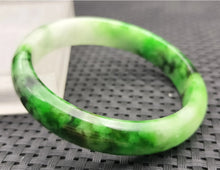 Load image into Gallery viewer, 10% OF- 57/58/59mm Certified Natural 3 Color Jadeite Emerald A*Jade HandCarved Lucky Bracelet Bangle GX641