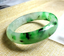 Load image into Gallery viewer, 10% OF- 57/58/59mm Certified Natural 3 Color Jadeite Emerald A*Jade HandCarved Lucky Bracelet Bangle GX641