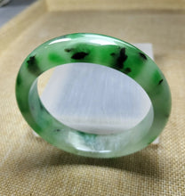 Load image into Gallery viewer, 10% OF- 57/58/59mm Certified Natural 3 Color Jadeite Emerald A*Jade HandCarved Lucky Bracelet Bangle GX641