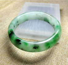 Load image into Gallery viewer, 10% OF- 57/58/59mm Certified Natural 3 Color Jadeite Emerald A*Jade HandCarved Lucky Bracelet Bangle GX641