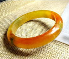 Load image into Gallery viewer, (Copy) 10% OF- 57/58/59mm Certified Natural 3 Color Jadeite Emerald A*Jade HandCarved Lucky Bracelet Bangle GX641