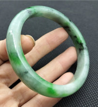 Load image into Gallery viewer, (Copy) 10% OF- 57/58/59mm Certified Natural 3 Color Jadeite Emerald A*Jade HandCarved Lucky Bracelet Bangle GX641