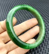 Load image into Gallery viewer, (Copy) 10% OF- 57/58/59mm Certified Natural 3 Color Jadeite Emerald A*Jade HandCarved Lucky Bracelet Bangle GX641