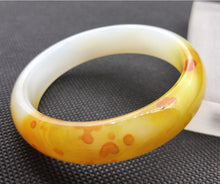 Load image into Gallery viewer, (Copy) 10% OF- 57/58/59mm Certified Natural 3 Color Jadeite Emerald A*Jade HandCarved Lucky Bracelet Bangle GX641