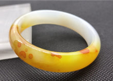 Load image into Gallery viewer, (Copy) 10% OF- 57/58/59mm Certified Natural 3 Color Jadeite Emerald A*Jade HandCarved Lucky Bracelet Bangle GX641
