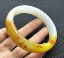 Load image into Gallery viewer, (Copy) 10% OF- 57/58/59mm Certified Natural 3 Color Jadeite Emerald A*Jade HandCarved Lucky Bracelet Bangle GX641