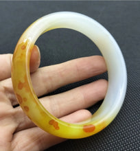 Load image into Gallery viewer, (Copy) 10% OF- 57/58/59mm Certified Natural 3 Color Jadeite Emerald A*Jade HandCarved Lucky Bracelet Bangle GX641