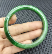 Load image into Gallery viewer, (Copy) 10% OF- 57/58/59mm Certified Natural 3 Color Jadeite Emerald A*Jade HandCarved Lucky Bracelet Bangle GX641