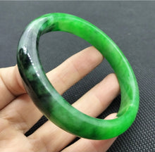 Load image into Gallery viewer, (Copy) 10% OF- 57/58/59mm Certified Natural 3 Color Jadeite Emerald A*Jade HandCarved Lucky Bracelet Bangle GX641