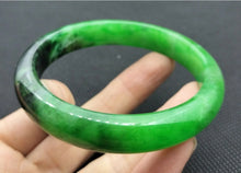 Load image into Gallery viewer, (Copy) 10% OF- 57/58/59mm Certified Natural 3 Color Jadeite Emerald A*Jade HandCarved Lucky Bracelet Bangle GX641