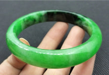 Load image into Gallery viewer, (Copy) 10% OF- 57/58/59mm Certified Natural 3 Color Jadeite Emerald A*Jade HandCarved Lucky Bracelet Bangle GX641
