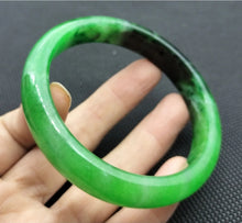 Load image into Gallery viewer, (Copy) 10% OF- 57/58/59mm Certified Natural 3 Color Jadeite Emerald A*Jade HandCarved Lucky Bracelet Bangle GX641